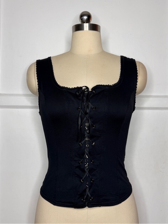 Pimkie Tops - Pimkie black lace up tank